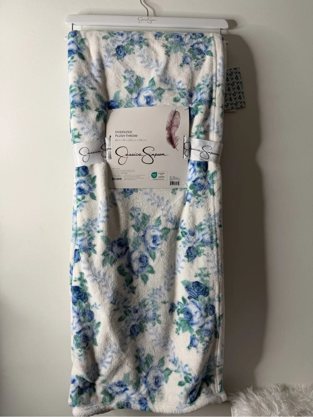 Jessica Simpson Blue Floral Window Panel